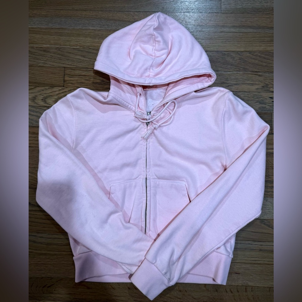 Brandy Melville Crystal Zip Up hoodie